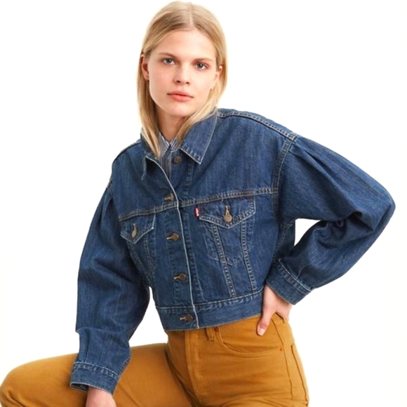 Levi's Trucker Jacket Pleated Sleeve Princess Di LAST ONE! - Picture 4 of 10